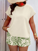 Conjunto Feminino Camisa Gola Redonda E Short Casual Debora Plus Size