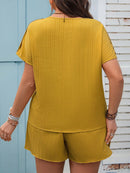 Conjunto Feminino Camisa de Manga Curta e Shorts - Dinz. Plus Size