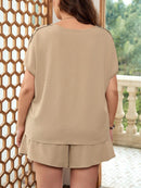 Conjunto Feminino Camisa de Manga Curta e Shorts - Dinz. Plus Size