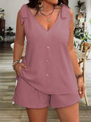 Conjunto Feminino Com Alça De Amarrar Sara Plus Size