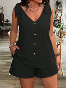 Conjunto Feminino Com Alça De Amarrar Sara Plus Size