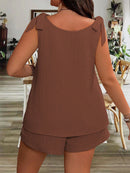 Conjunto Feminino Com Alça De Amarrar Sara Plus Size