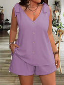 Conjunto Feminino Com Alça De Amarrar Sara Plus Size