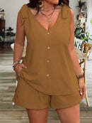 Conjunto Feminino Com Alça De Amarrar Sara Plus Size