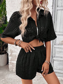 Conjunto Feminino De Camisa de manga curta E Shorts -Lysandra