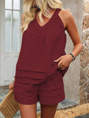 Conjunto Feminino  Regata Com Decote Em V Vanessa Plus Size