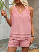 Conjunto Feminino  Regata Com Decote Em V Vanessa Plus Size