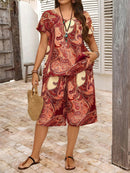 Conjunto Feminino de Manga Curta e Bermuda - Alisse. Plus Size.