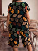 Conjunto Feminino de Manga Curta e Bermuda - Alisse. Plus Size