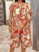 Conjunto Feminino de Manga Curta e Bermuda - Alisse. Plus Size