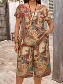 Conjunto Feminino de Manga Curta e Bermuda - Alisse. Plus Size