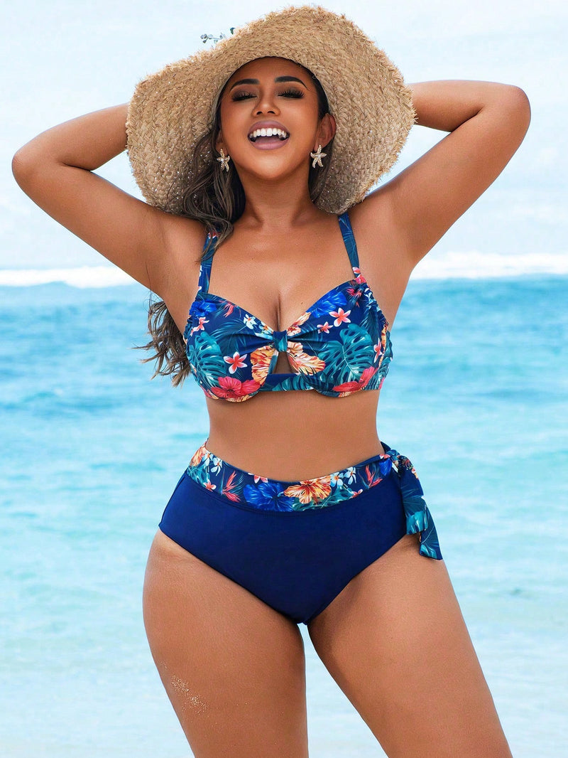 Conjunto de Biquíni Feminino 2 Peças com Top Assimétrico - Serena. Plus Size