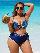 Conjunto de Biquíni Feminino 2 Peças com Top Assimétrico - Serena. Plus Size