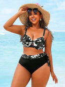 Conjunto de Biquíni Feminino 2 Peças com Top Assimétrico - Serena. Plus Size