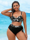 Conjunto de Biquíni Feminino 2 Peças com Top Assimétrico - Serena. Plus Size