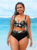 Conjunto de Biquíni Feminino 2 Peças com Top Assimétrico - Serena. Plus Size