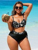 Conjunto de Biquíni Feminino 2 Peças com Top Assimétrico - Serena. Plus Size