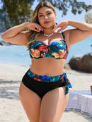 Conjunto de Biquíni Feminino 2 Peças com Top Assimétrico - Serena. Plus Size