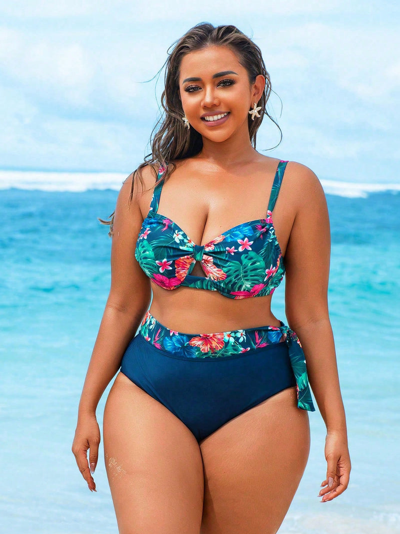 Conjunto de Biquíni Feminino 2 Peças com Top Assimétrico - Serena. Plus Size