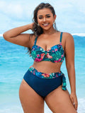 Conjunto de Biquíni Feminino 2 Peças com Top Assimétrico - Serena. Plus Size
