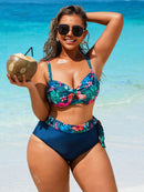 Conjunto de Biquíni Feminino 2 Peças com Top Assimétrico - Serena. Plus Size