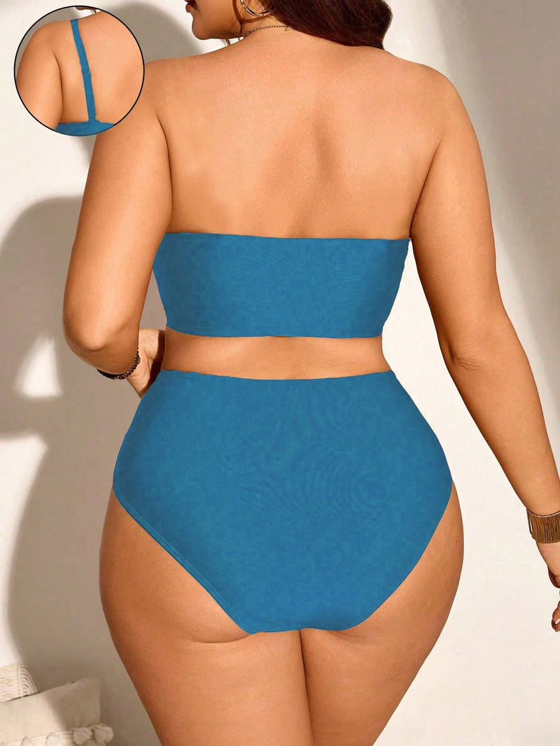 Conjunto de Biquíni Feminino com Alças Removivel - Cristina. Plus Size