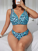 Conjunto de Biquíni Feminino de Cintura Alta - Belinda. Plus Size