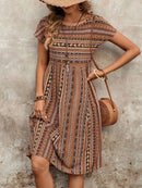 Vestido Feminino Xadrez Manga Curta Louiss