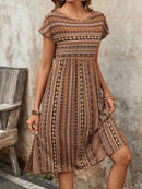 Vestido Feminino Xadrez Manga Curta Louiss