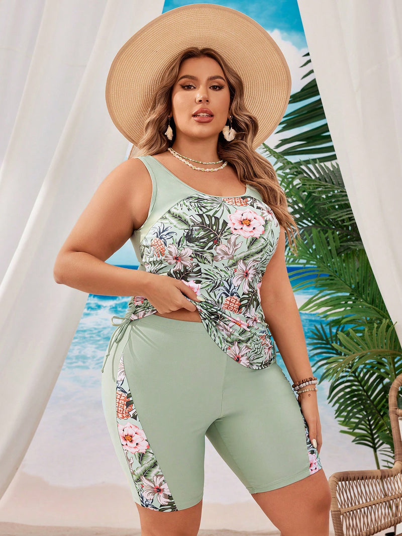 Tankini Feminino Estampado Kelina Plus Size