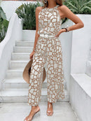 Conjunto Feminino  2 peças Regata com Estampa Geométrica e Calça - Nora