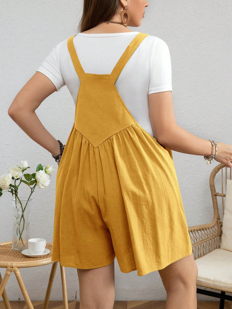 Macacão Feminino Com Bolços - Cristal. Plus Size