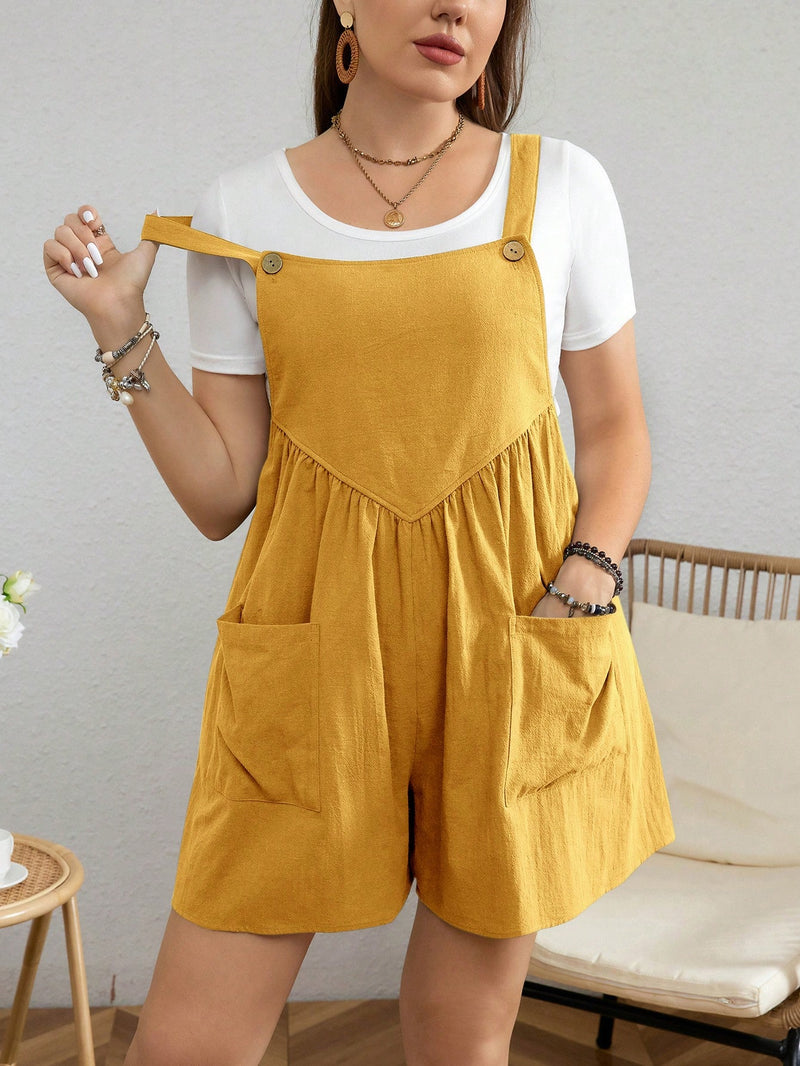 Macacão Feminino Com Bolços - Cristal. Plus Size