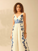 Macacão Feminino De Perna Larga Sofia