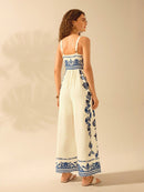 Macacão Feminino De Perna Larga Sofia