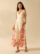 Macacão Feminino De Perna Larga Sofia