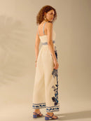 Macacão Feminino De Perna Larga Sofia