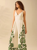 Macacão Feminino De Perna Larga Sofia