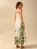 Macacão Feminino De Perna Larga Sofia