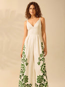 Macacão Feminino De Perna Larga Sofia