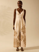 Macacão Feminino De Perna Larga Sofia