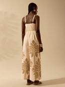 Macacão Feminino De Perna Larga Sofia