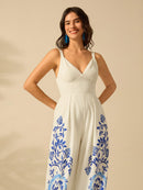 Macacão Feminino De Perna Larga Sofia