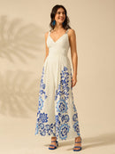 Macacão Feminino De Perna Larga Sofia