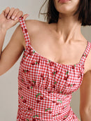 Maiô Feminino Franzido e Controle da Barriga - Lana