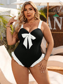 Maiô Feminino com Babado e Laço na Frente - Amara. Plus Size