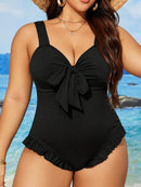 Maiô Feminino com Babado e Laço na Frente - Amara. Plus Size