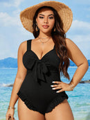 Maiô Feminino com Babado e Laço na Frente - Amara. Plus Size