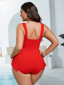 Maiô Feminino com Babado e Laço na Frente - Amara. Plus Size