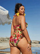 Maiô Feminino com EstampaTropicais - Mirla. Plus Size